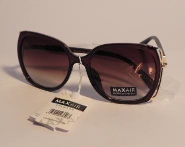 Sonnenbrille dunkelbraun mit Gold